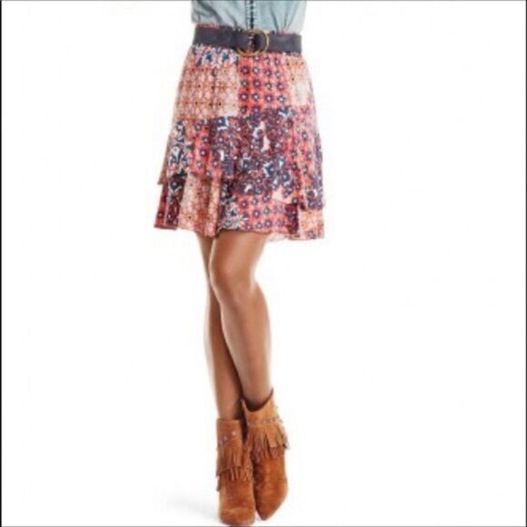 CAbi Isabel Patchwork Ruffle Skirt 5053 - Picture 2 of 7